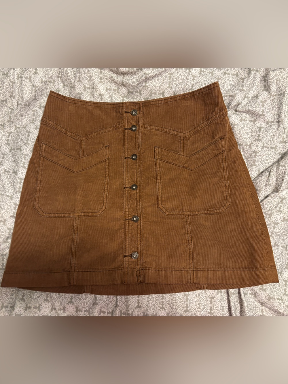 Free People Come Closer Corduroy Skirt Sz 8